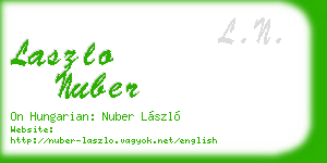 laszlo nuber business card